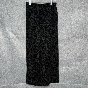 Talbots Petite Black Velvet‎ Paisley Pants- Sz 6P